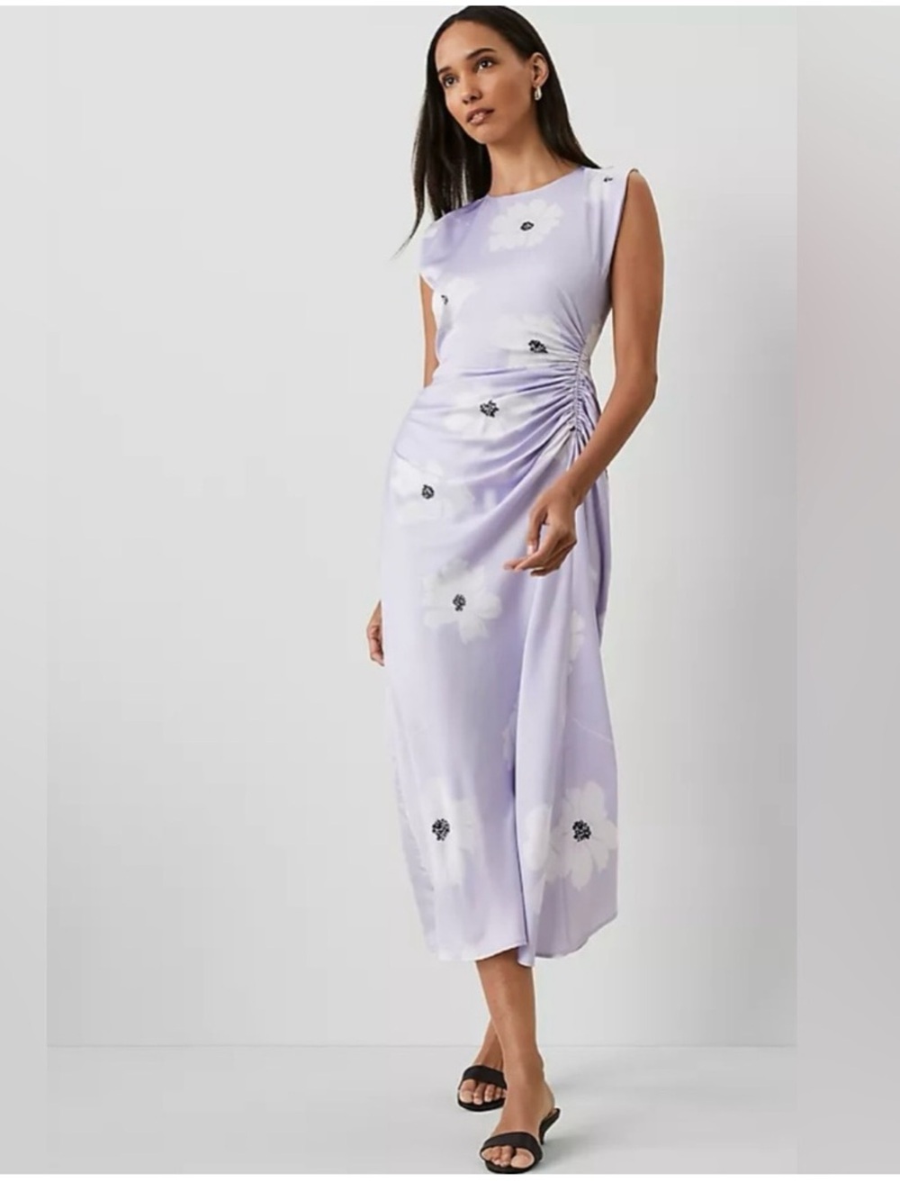 Ann Taylor NWT Floral Ruched Flare Dress Size 14